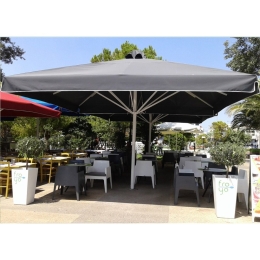 Ομπρέλα Επαγγελματική Cabana 01-00-1505 Χωρίς Βολάν 290gr/m² 5x5x2,5m Grey