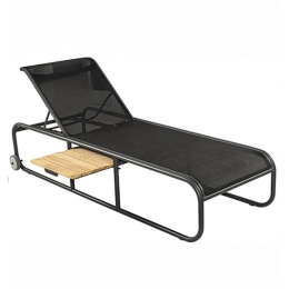 Ξαπλώστρα Nemo/SL 01-00-2212 Με Τραπέζι 205x72x41/98cm Anthracite