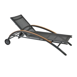 Ξαπλώστρα Barbados 01-00-998 74x200x37/55cm Black