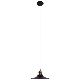 Φωτιστικό Οροφής Caravel 01167 1xΕ27 Φ22x13cm Black GloboStar
