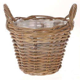 Καλάθι Με Νάιλον 012.622400046 Φ40x30cm Ψάθινο Natural Ψάθα