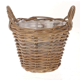 Καλάθι Με Νάιλον 012.622400047 Φ32x25cm Ψάθινο Natural Ψάθα