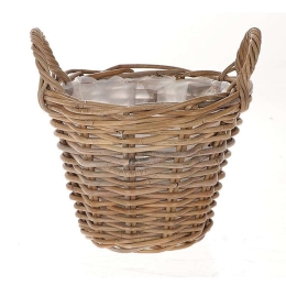 Καλάθι Με Νάιλον 012.622400048 Φ30x23cm Ψάθινο Natural Ψάθα