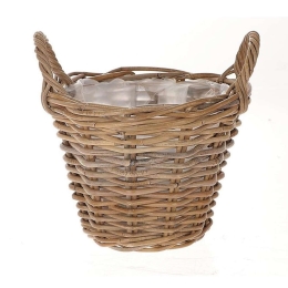 Καλάθι Με Νάιλον 012.622400049 Φ25x19cm Ψάθινο Natural Ψάθα