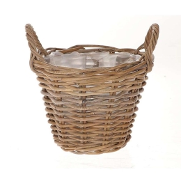 Καλάθι Με Νάιλον 012.622400050 Φ20x16cm Ψάθινο Natural Ψάθα