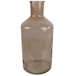 Βάζο - Μπουκάλι 013.786149 24x52cm Γυάλινο Light Brown Γυαλί