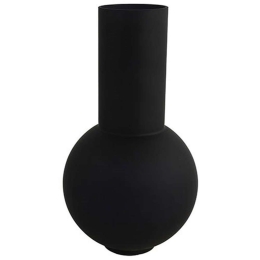 Βάζο Σωλήνας 013.787855 20x44cm Γυάλινο Black Γυαλί