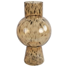 Βάζο Σωλήνας Πιτσιλωτό 013.788769 23x41,5cm Γυάλινο Honey Γυαλί
