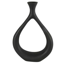 Βάζο 013.794244 31x9x45cm Μεταλλικό Black Μέταλλο