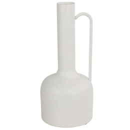 Βάζο - Κανάτα 013.794332 Φ15,5x34,5cm Μεταλλικό White Μέταλλο