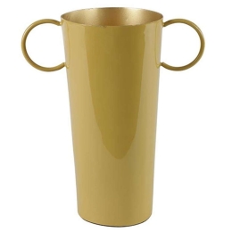 Βάζο Fido 013.796455 12x21,5x25cm Μεταλλικό Yellow Μέταλλο