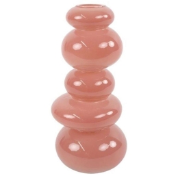 Βάζο Βότσαλα 013.802168 Φ10x24cm Γυάλινο Pink Γυαλί