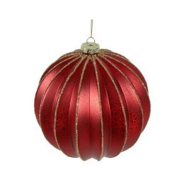 Χριστουγεννιάτικη Μπάλα 013.811438 8cm Red-Gold
