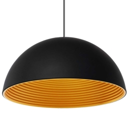 Φωτιστικό Οροφής Medea 01344 1xΕ27 Φ60x30cm Black-Gold GloboStar