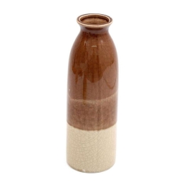 Βάζο 014.NI8962 H28cm Κεραμικό Brown-Beige Κεραμικό
