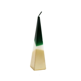 Κερί Πυραμίδα 014.XM4279 20cm Green-Gold