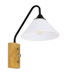 Φωτιστικό Τοίχου - Απλίκα Alessia 01457 1xE27 Φ18x29cm Με Διακόπτη Black-White GloboStar