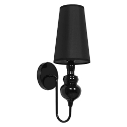 Φωτιστικό Τοίχου - Απλίκα Laura 01500 1xE27 Φ15cm 15x21x48cm Black GloboStar