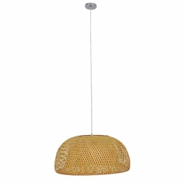 Φωτιστικό Οροφής San Tropez 01627 1xΕ27 Φ60x29cm Brown GloboStar