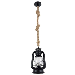 Φωτιστικό Οροφής Barbarossa 01704 Φ18x28cm 1xE27 Black GloboStar