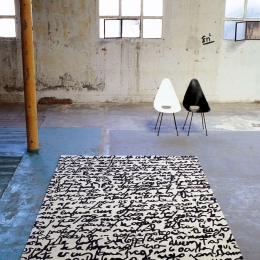 Χαλί Black On White Manuscrit Joaquin Ruiz Millet 170X240cm