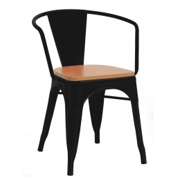 Καρέκλα Dolix/P-W 02-00-0625 48x50x73cm Black-Oak
