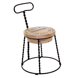 Καρέκλα Champagne 02-00-0645 51x45x81cm Black-Natural