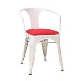 Καρέκλα Dolix/P-V 02-00-0960 48x50x73cm White-Red