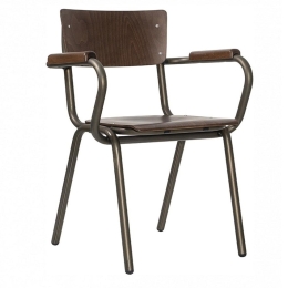 Καρέκλα School/P-W 02-00-1060 48x57x83cm Anthracite-Walnut