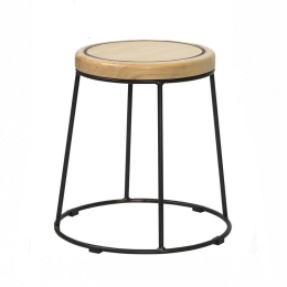 Σκαμπό Noe/S-L 02-00-1075 Φ45x47 Black-Natural