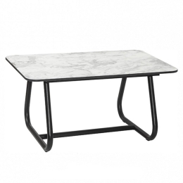 Τραπέζι Κήπου Marine/T2 02-00-1084 59x89x45cm Marble White-Black
