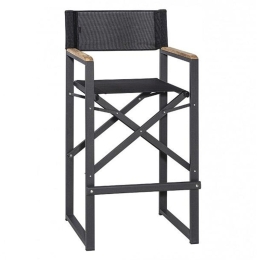 Σκαμπό Μπαρ - Σκηνοθέτη Piazza/S-W 02-00-1192 53x57x115,5cm Anthracite-Black