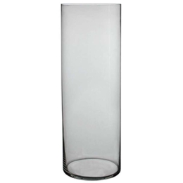 Βάζο Κυλινδρικό 02.047655 Φ20x70cm Γυάλινο Clear Γυαλί
