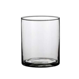 Βάζο Κυλινδρικό Carly 02.1041808 12x15cm Γυάλινο Clear Γυαλί