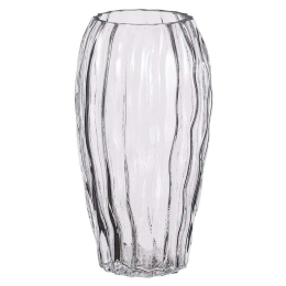 Βάζο Feline 02.1122489 Φ14x27cm Γυάλινο Clear Γυαλί