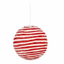 Χριστουγεννιάτικη Μπάλα 02.1162606 15cm Red-White