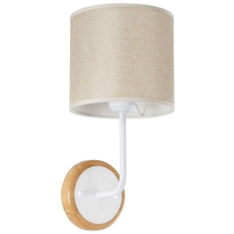 Φωτιστικό Τοίχου - Απλίκα Manu 02044 18x20x37cm 1xE27 White-Beige GloboStar