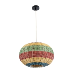 Φωτιστικό Οροφής Κρεμαστό Caballeros 02055 Boho 1xE27 IP20 40x25cm Multi GloboStar