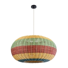 Φωτιστικό Οροφής Κρεμαστό Caballeros 02056 Boho 1xE27 IP20 70x36cm Multi GloboStar