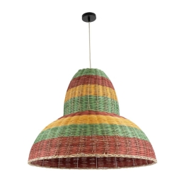 Φωτιστικό Οροφής Κρεμαστό Caballeros 02058 Boho 1xE27 IP20 70x60cm - Multi GloboStar