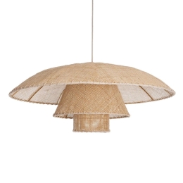 Φωτιστικό Οροφής Zora 02139 Φ80x32cm 1xE27 IP20 Beige GloboStar