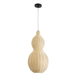 Φωτιστικό Οροφής Κρεμαστό Kingstown 02168 Boho 1xE27 IP20 30x60cm Beige GloboStar
