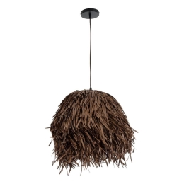 Φωτιστικό Οροφής Κρεμαστό Guadeloupe 02293 Boho 1xE27 IP20 40x35cm Dark Brown GloboStar