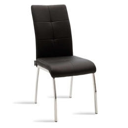 Καρέκλα Ariadne 029-000069 Black Μέταλλο,Τεχνόδερμα