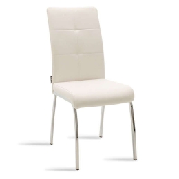 Καρέκλα Ariadne 029-000070 White Μέταλλο,Τεχνόδερμα