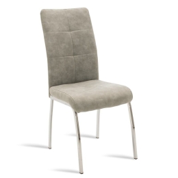 Καρέκλα Ariadne 029-000072 43X63X96 Grey Μέταλλο,Τεχνόδερμα