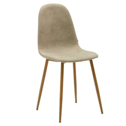 Καρέκλα Bella 029-000129 44x50x88cm Grey-Green Μέταλλο,Τεχνόδερμα