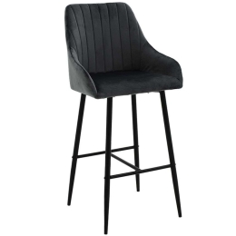 Σκαμπό Μπαρ Patrin 029-000172 49x48x98cm Black
