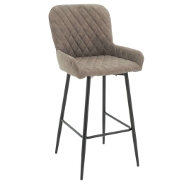 Σκαμπό Μπαρ Delicacy 029-000175 49x49x98cm Grey-Black