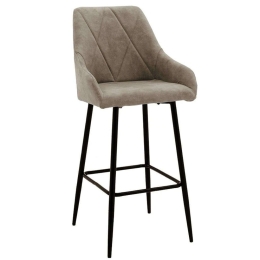 Σκαμπό Μπαρ Empower 029-000181 49x49x97cm Black-Antique Grey